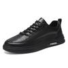 Summer Men's Shoes New Breathable Waterproof Black Lace-Up Flat Sneakers Non-slip Classic Men Soft Leather Shoes Casual Loafers