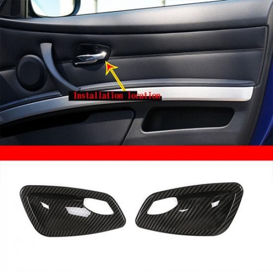 For BMW E92 E93 M3 Coupe 05-12 Door Handle Bowl Cover Carbon Fiber Style