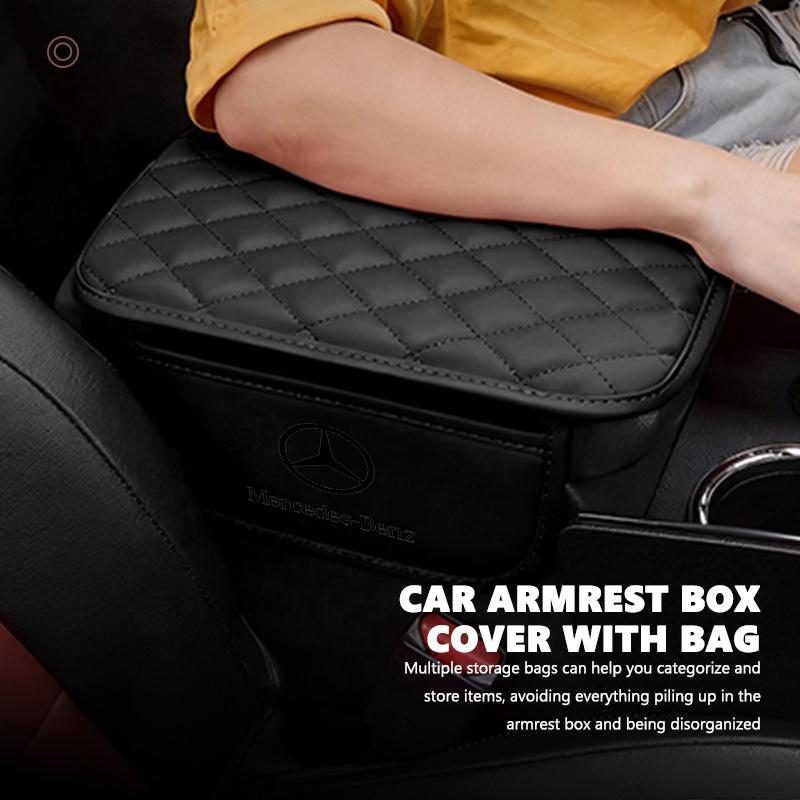 AABGW1 For Benz Car Center Console Leather Arm Rest Protection Cushion Storage Pocket AMG Exclusive A C E R V Class CLA CLS C180 C200
