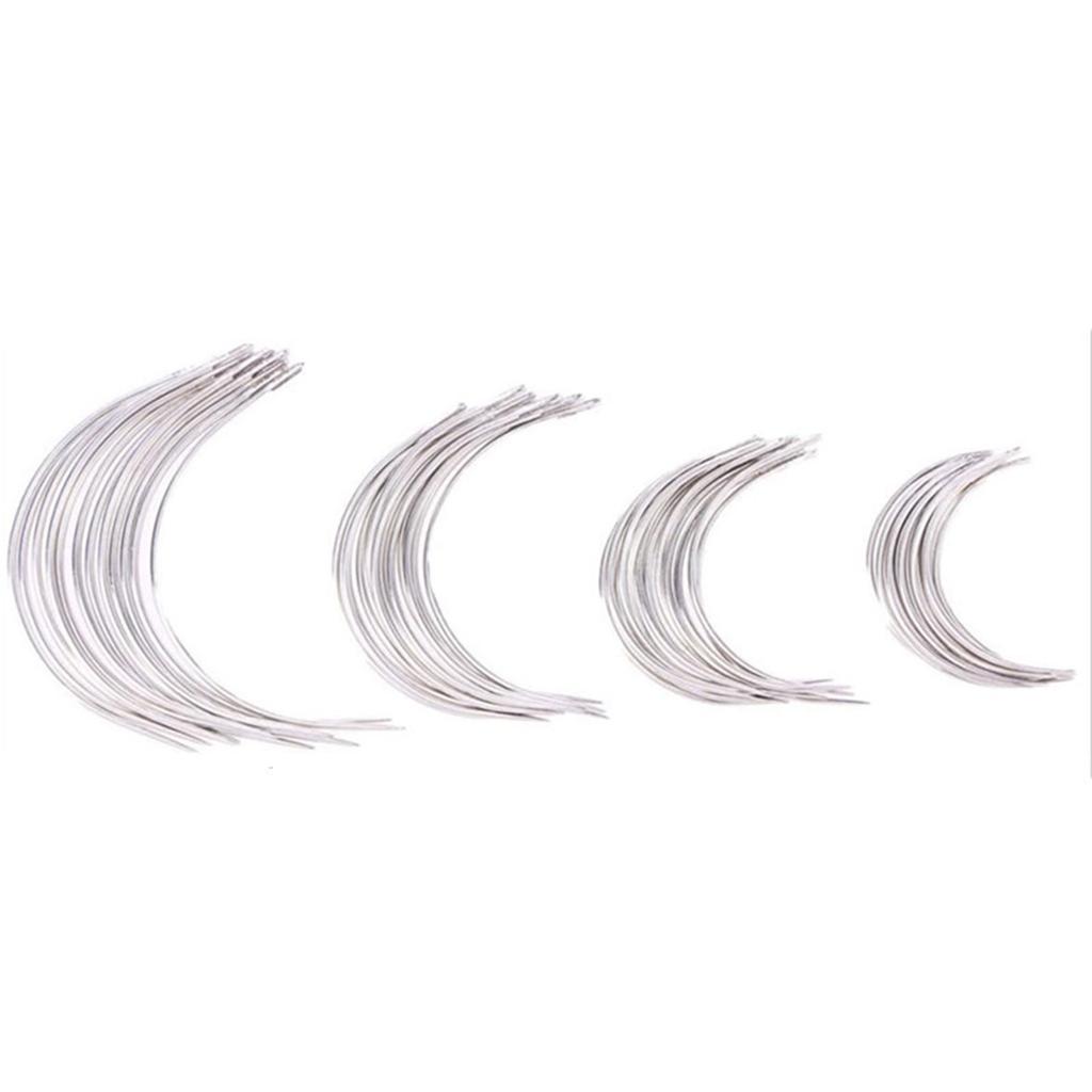 50/100PCS Hair Making Pins Needle Set Hair Pins and C Curved Needle for Wigs Making Blocking Knitting DIY Crafts