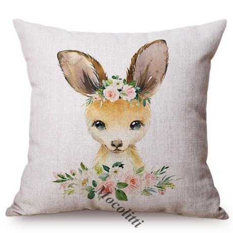 Nordic Animals Koala Duckling Bunny Pillow Case Cute Birthday Gift Kid'S Room Sofa Decoration Car Linen Cushion Cover Cojines