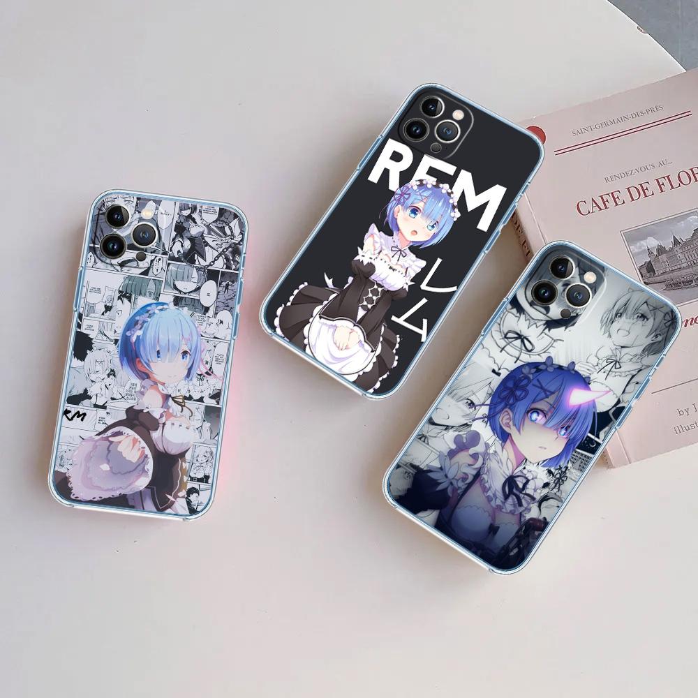 CJ48 Emilia Re Zero Ram Rem Soft Shell Transparent Phone Case for Motorola Moto G7 G8 G9 G84 G85 G73 G24 G15 Z2 Play Power Plus