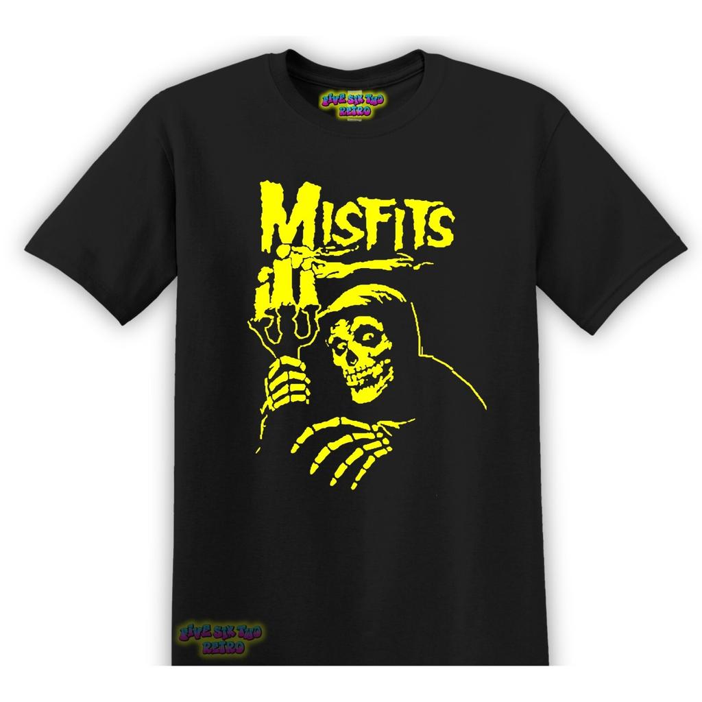 Misfits Yellow Punk, Rock, Band T-Shirt Black S-3XL