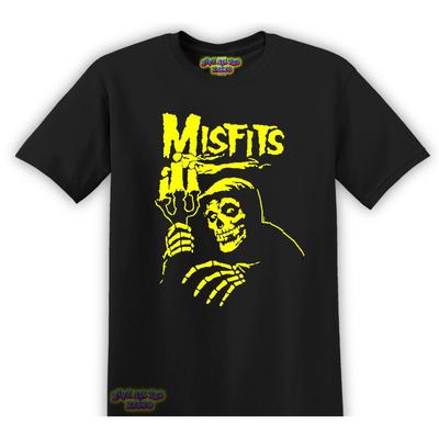 Misfits Yellow Punk, Rock, Band T-Shirt Black S-3XL