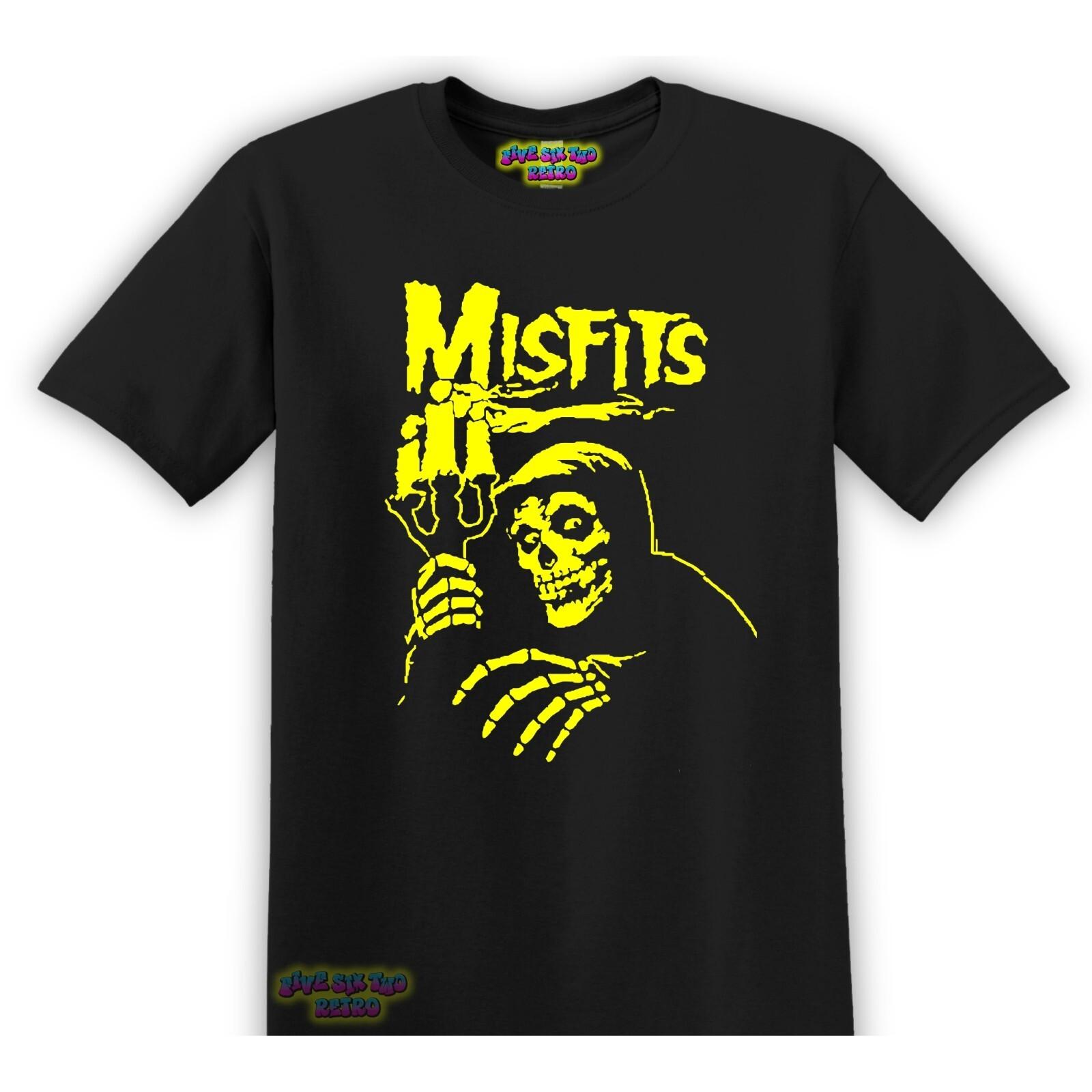 Misfits Yellow Punk, Rock, Band T-Shirt Black S-3XL XL