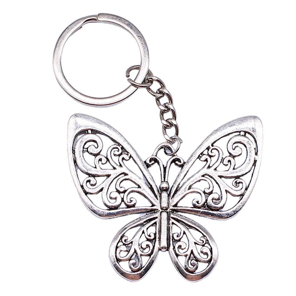 Breloc cu Charm Libelulă și Albină Pandantive Fluture Inel pentru Chei Inel de 28mm