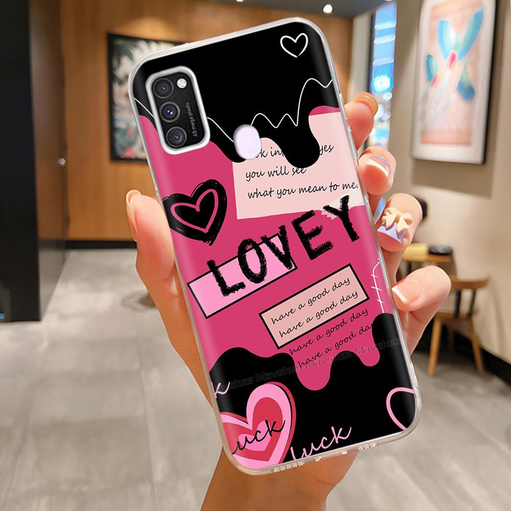 For Samsung Galaxy M21 M31 Case Soft TPU Soft Silicone Fashion Phone Case For Samsung M21 M31 Funda Luxury Back Cover Coque Para
