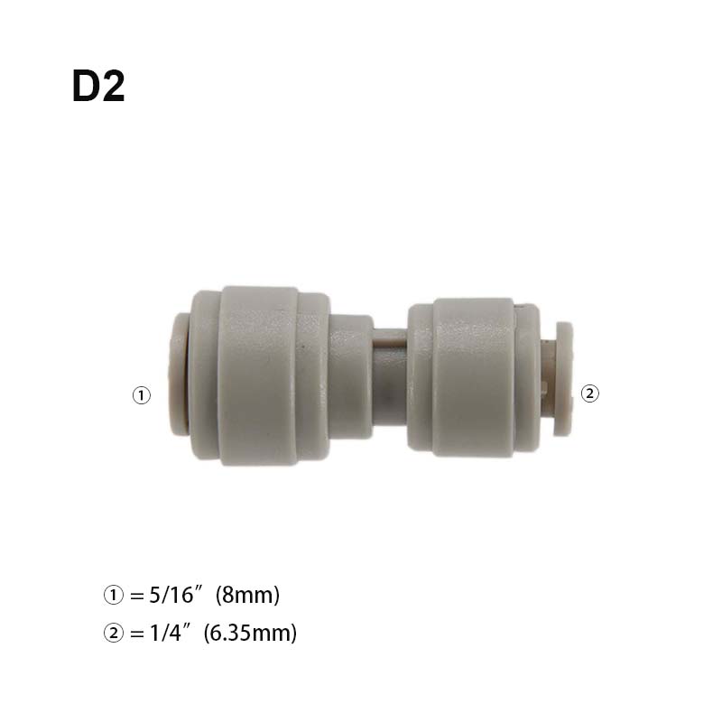 Homebrew Draft Beer Push In Fittings 1/4" 5/16" 3/8" Food Grade with EPDM O-ring Leaking Free
