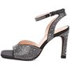 Luxury Crystal High Heels Sandals Women Summer Shoes 2024 Large Size Gold Silver Heeled Ankle Straps Party Wedding Shoes Female