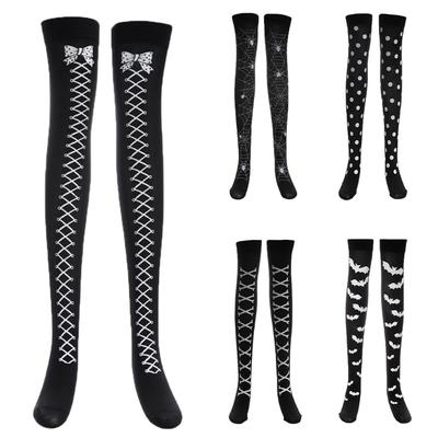 Halloween Long Knee High Socks Costume Masquerade Carnival Cosplay Soft