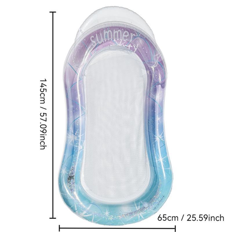 Inflatable Water Hammock Floats Bed Swim Ring Tube Swimming Pool Mattresses Sleeping Bed Beach Lounger Chair
