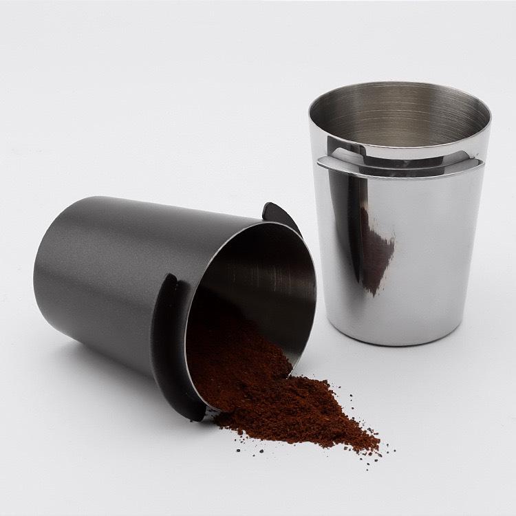 304 Stainless Steel Coffee Powder Cup: Universal 51–58mm Espresso Handle Powder Collector & Smelling Bean Cup