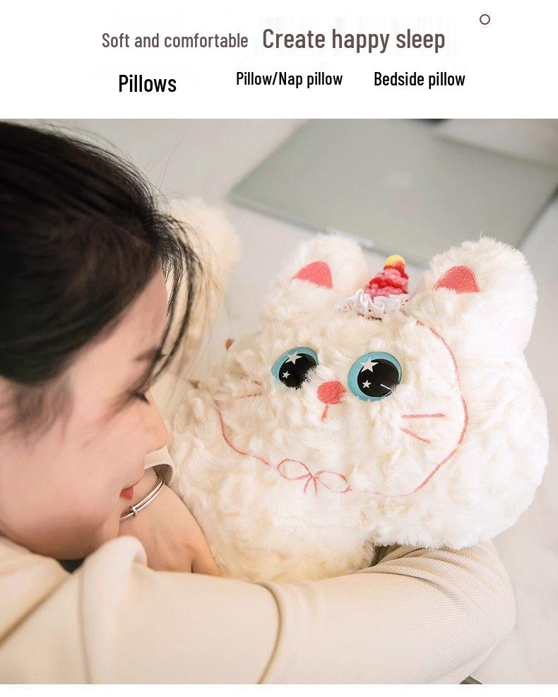 Biscuit Cat Plush Pillow - Sleeping, Backrest, Sofa Cushion, Office Nap, Car Pillow