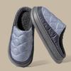 Autumn and winter down men's cotton slippers indoor home waterproof and slip-resistant couple plush cotton drag men's winter