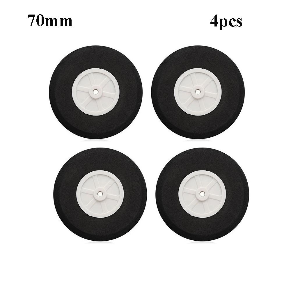 4pcs New 25~76mm Kids Plane Toy Parts Black 1" - 3" Inch Tail EVA Sponge Wheel Hub Plane Accessory