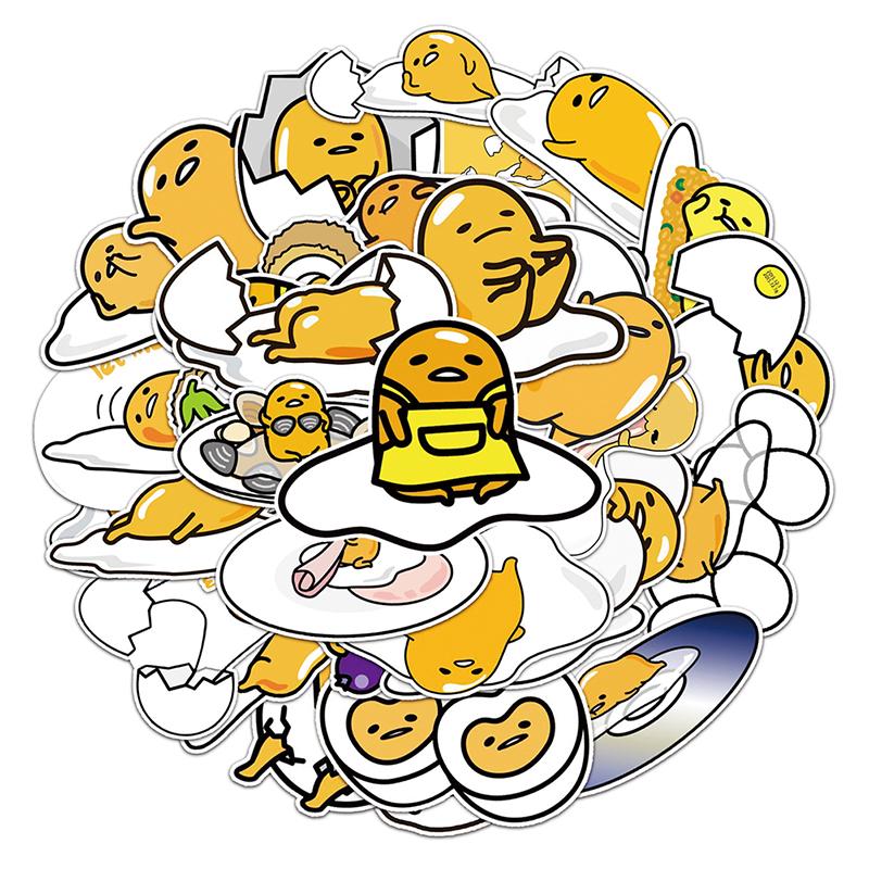 50Pcs/Set Cartoon Anime Gudetama Graffiti Stickers Waterproof Phone Toy Sticker