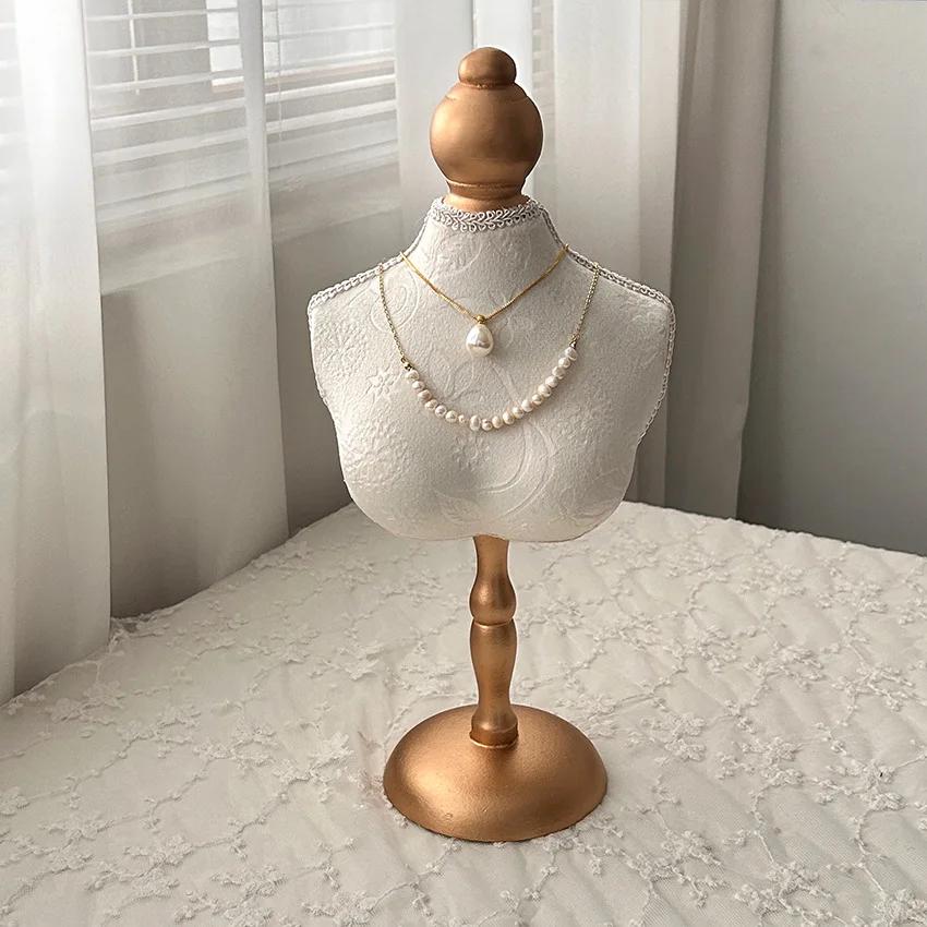 Necklace Display Stand Jewelry Earing Ring Display Chain Bust Stand Scarf Holder Mannequin Model Ornament Bedroom Decoration