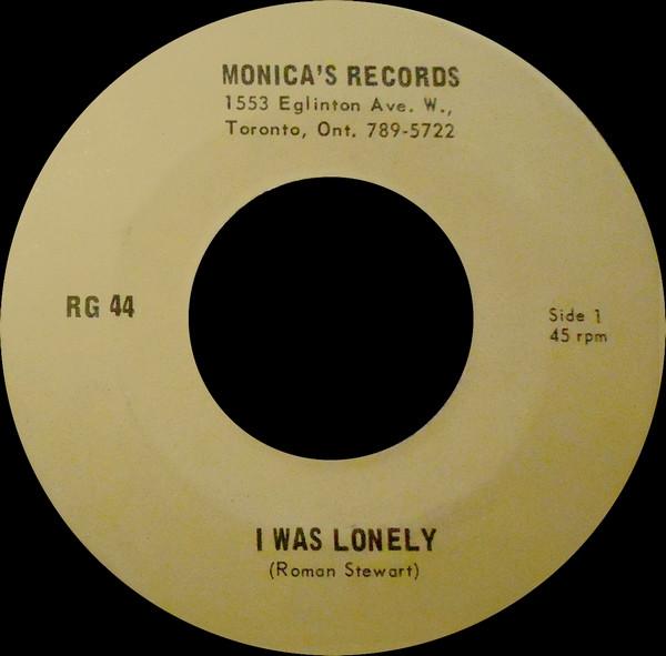 7inch Record ROMAN STEWART I Was Lonely RG44 Monicas Record Canada Reggae Ska Dub Used