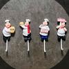 No Damage Wall Hook Cute Chef Shape Hook, Strong Resin Kitchen Punch Bearing Capacity Adhesive Backing Decorative for Home Hang Utensils Dishcloths