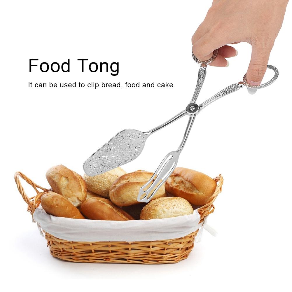 Retro Elegant Zinc Alloy Bread Tong Cooking Baking Kitchen Food Clip