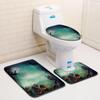 Personality Thriller Bathroom Toilet Three-Piece Floor Mat Door Mat Bathroom Carpet Now