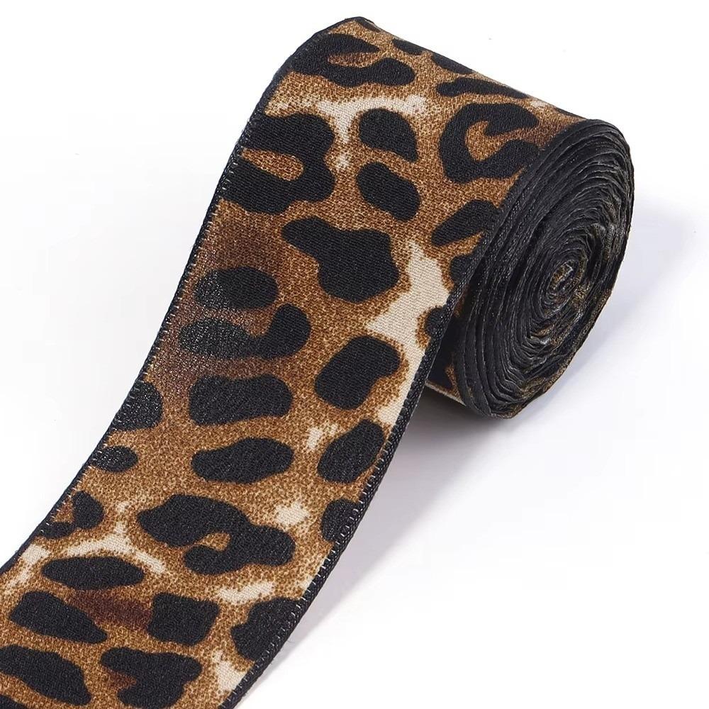 5Yards/Roll Faux Silk Faux Silk Ribbon Leopard Pattern DIY Craft Ribbon  Home Decoration