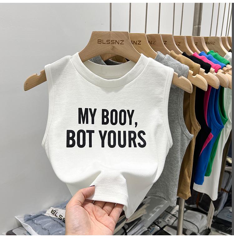 

Белая майка без рукавов облегающего кроя для женщин Spicy Girl - Модная весна 2023 X-Large