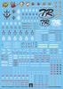 Fluorescent HG RG EG 1144 Robot MS Ensha Detail-Up Water-Transfer Decals (for HG 1144 Gundam TR-6 [Hyzenthley II Ra]) [Used]