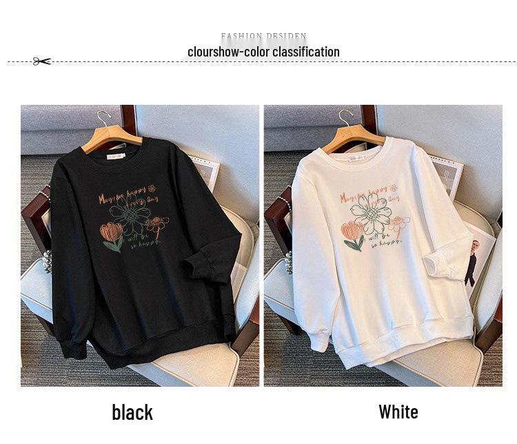 Plus Size Loose Fit Autumn Hoodie, Bust 150/160cm, Suitable for 200-350 Jin
