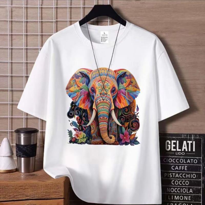DORAE2026 Unisex Tshirt (Heavyweight Cotton) White (Oversized Graphic Print Vibrant Art Design) High Street Style For Street Style L