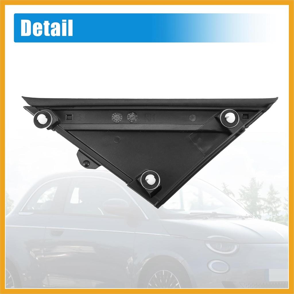 1 Pair Car Gloss Black Door Mirror Flag Cover for Fiat 500 2012-2019 Trim 1SH17KX7AA 1SH16KXAA Left Driver Right Passenger Side Door Rearview Mirror