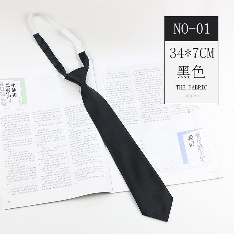 

Галстук Школьный Стиль Униформа Рубашка Черный Серый Темно-синий Однотонный Без узла Ленивый Японский Галстук