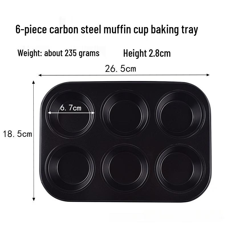 Handun 6-Cavity Mini Cake Baking Pan