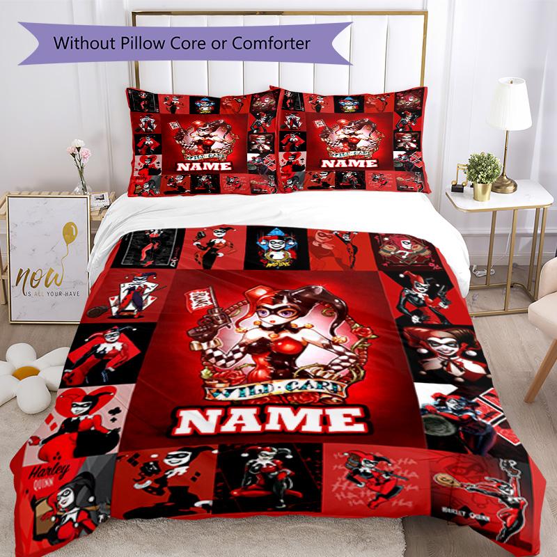 Warner Bros. Movies (4) Customize Your Name Bedding Set Breathable Duvet Cover with Pillowcases Home Decoration Birthday Gift
