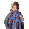 Shuxin Scarf Women's Winter Korean Version Versatile Imitation Cashmere Shawl Thickened Scarf Plaid Atmosphere