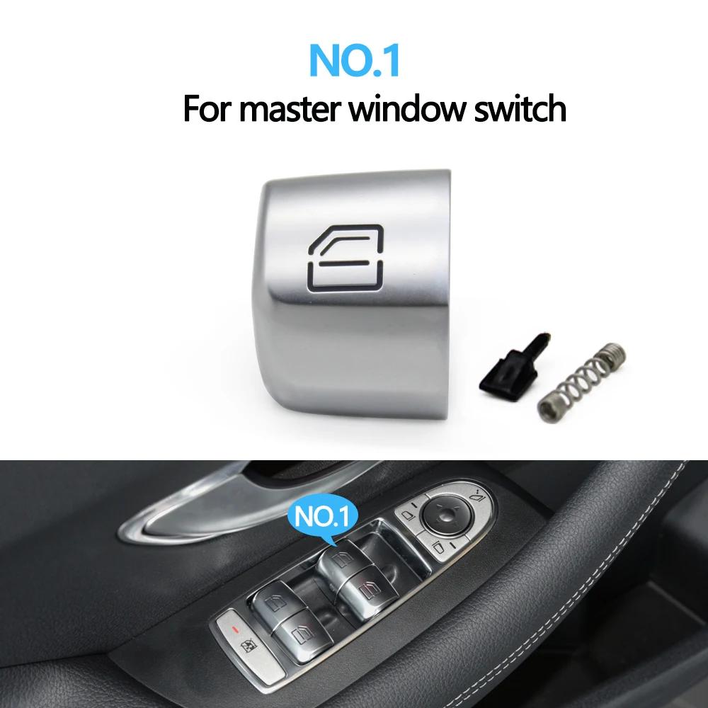For Mercedes Benz W205 W253 W213 W293 W222 Car Window Switch Button Cover Passenger Door Control Switch Key Cap Replacement