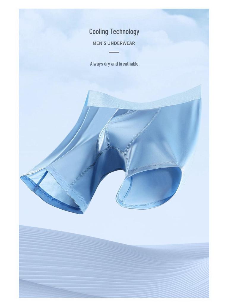 Herren Eis-Seide Schnelltrocknend Anti-Scheuer Boxer Briefs - Sommer Sport, Übergröße