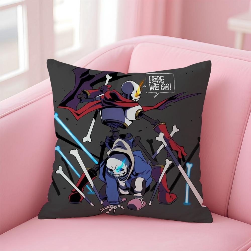 Game U-UndertaleS Cushion Cover Home & Car Multi-Scene Pillow Cover - Reversible, Soft & Durable for Daily Use