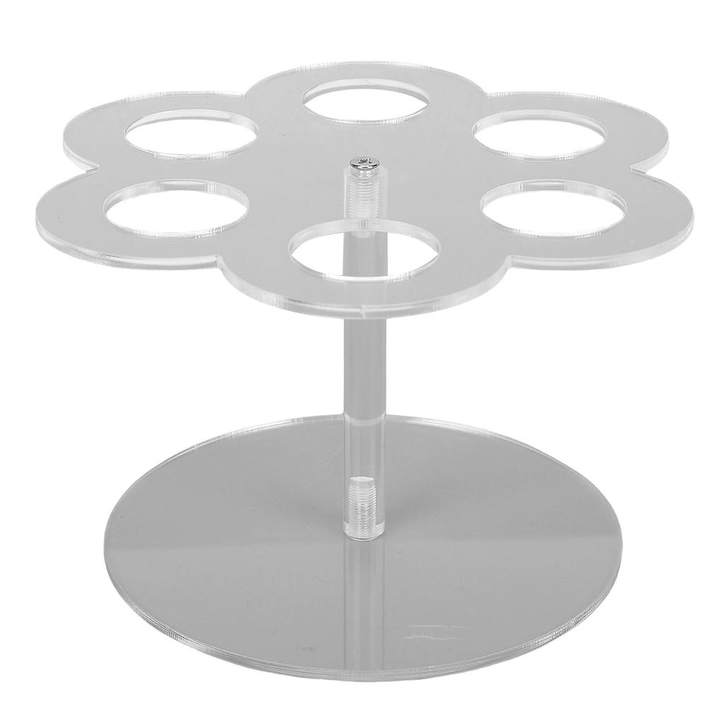 Organizer Fit for Cirkul Cartridge 6 Holes Acrylic Clear Round Flavor Bottle Holder Storage Rack for Kitchen Countertop