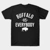 Men Black Print T-shirt Buffalo Vs Everybody No-Cut Transfer Paper Print Cotton Tshirt