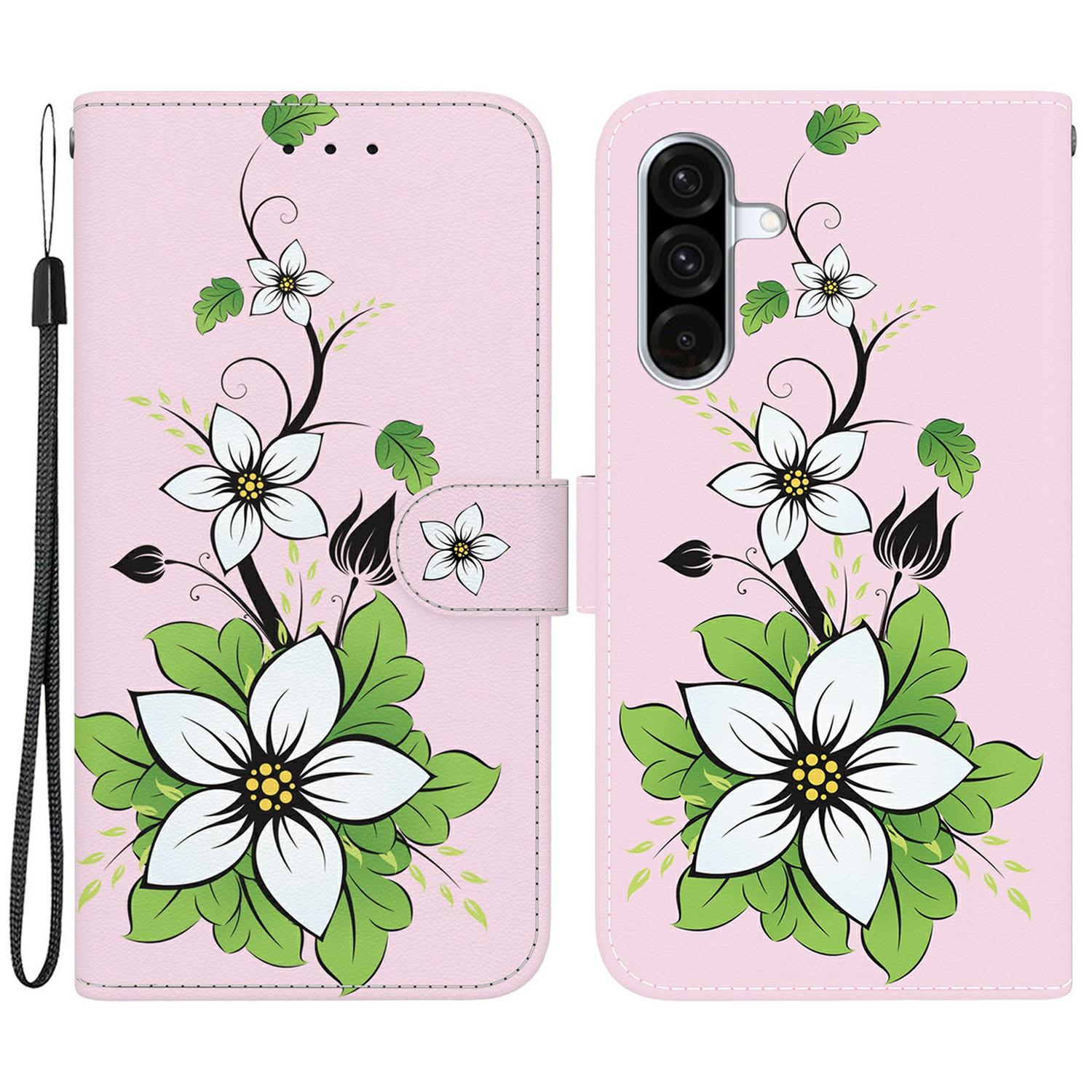 

Для Samsung Galaxy A56 5G/A36 5G Гаманець Чохол для телефону Шкіряна відкидна кришка з захистом від падінь Друк з візерунком Lily