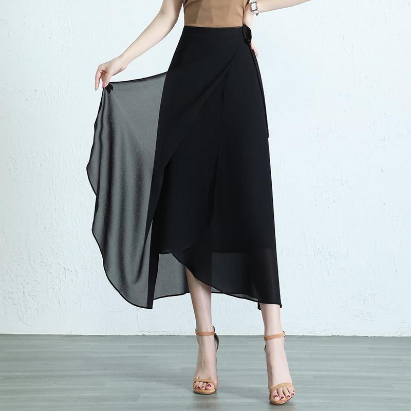 One Piece Skirt New Chiffon Skirt Women's Summer Thin High Waist Skirt