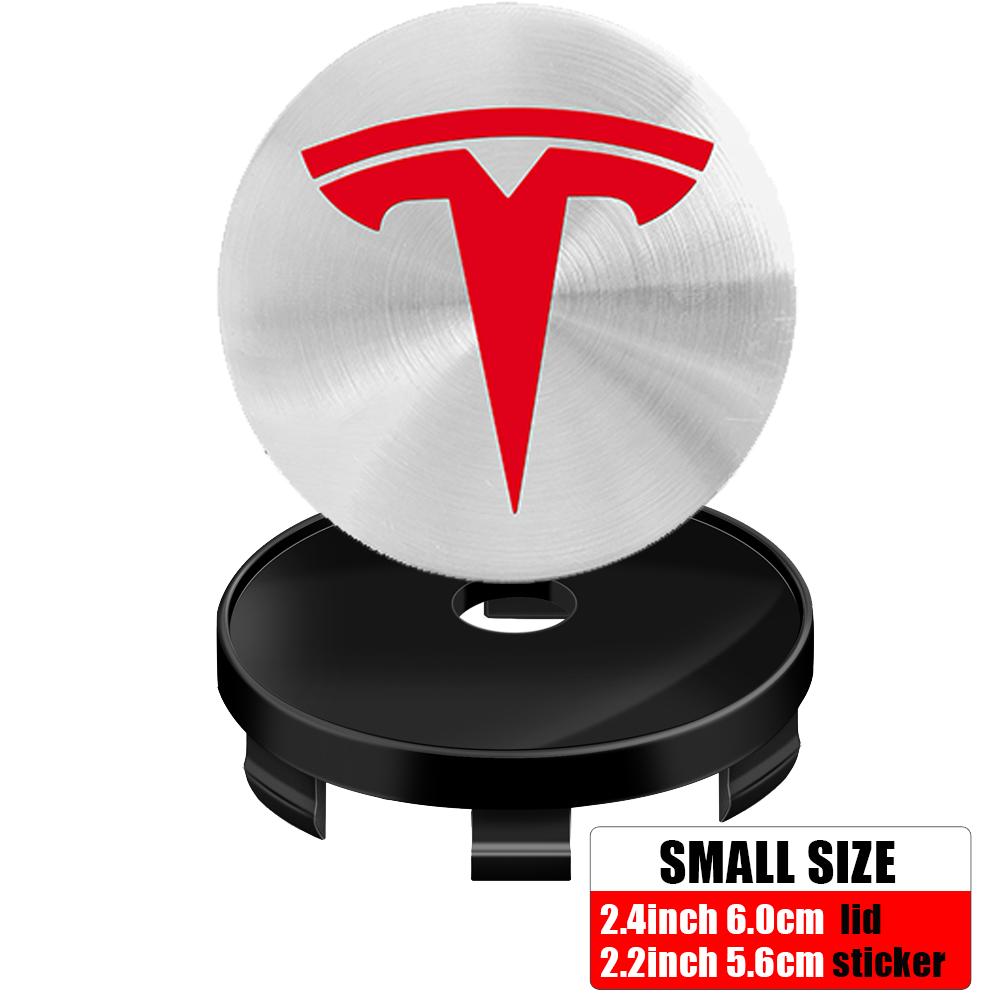4 Stück 60mm Tesla Auto Radnabenkappen Embleme Auto Logo Auto-Styling Zubehör Für Tesla Model 3 Y S X X Roadster Spule