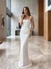 Women's new spring slim-fit fish bone suspender dress long dress solid color hip dress