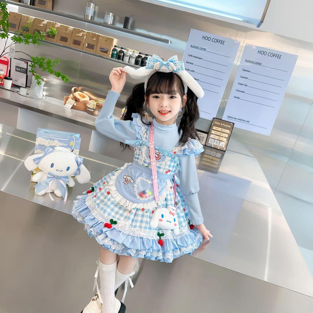 Vestito estivo da bambina Cinnamonroll Lolita Principessa con spalline per festa di compleanno