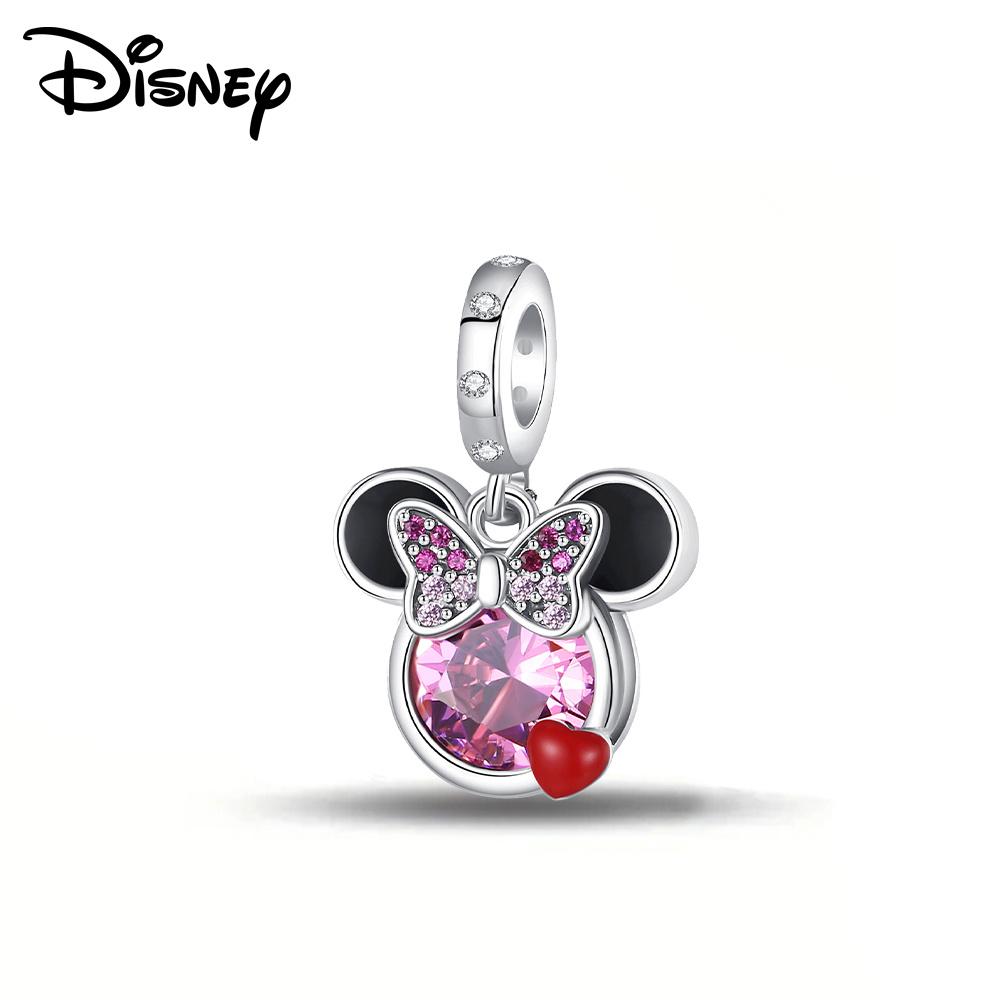 Disney 925 Silber Winnie Puuh Kürbiswagen und Minnie Anhänger Perlen Geeignet für DIY Armband Kann an Familie und Freunde verschenkt werden