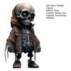 Cool Skeleton Figurine Small Resin Halloween Skeleton Doll Statue Collectible Skull Dwarf Ornament for Home Room Office Desk Decor