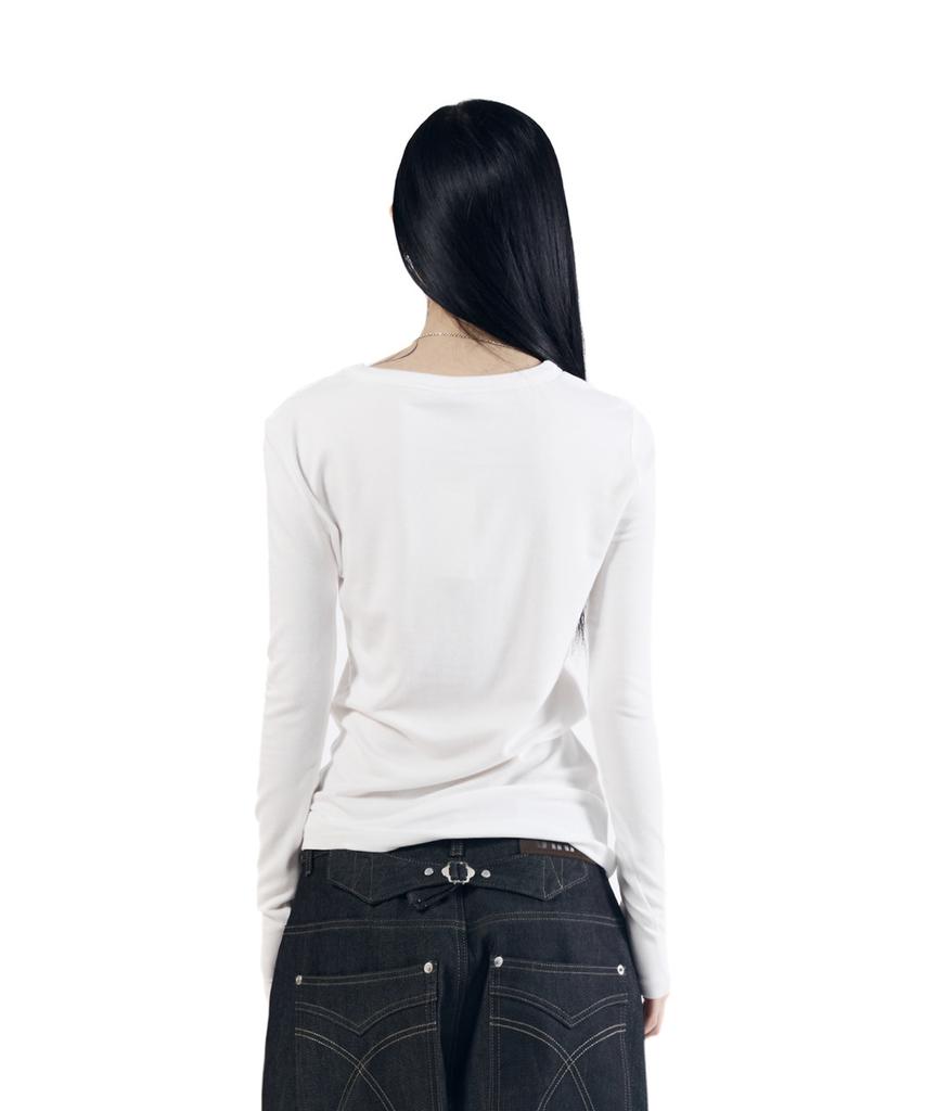 AAKAM Cross Patch Long Sleeve (White)