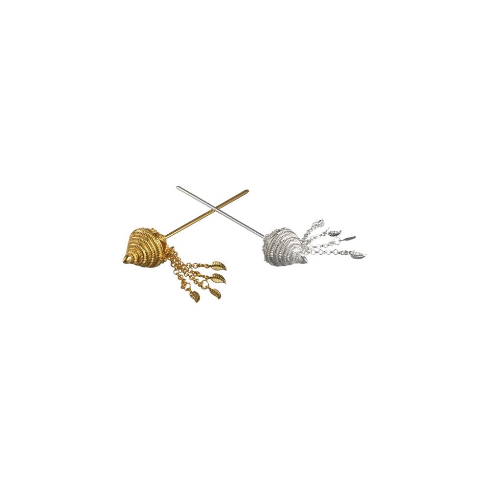 Leaf Ancient Hanfu Headwear Tassels Hairpin Metal Hair Sticks Thai Headdress Ancient Style Headwear