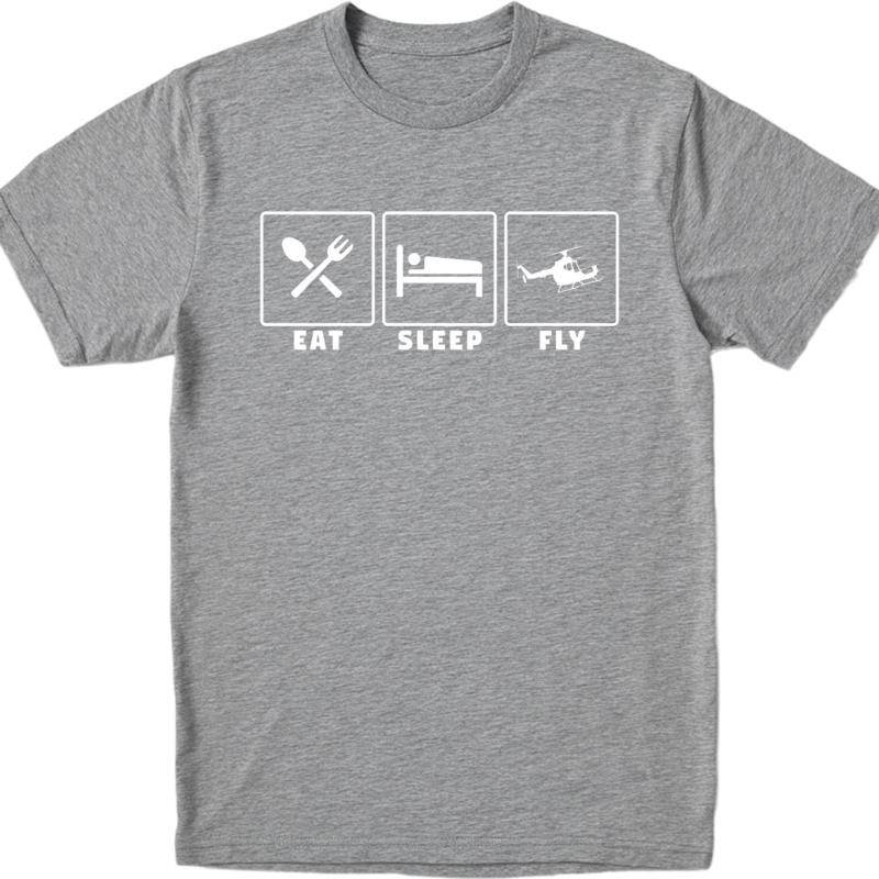 Men cotton tshirt Streetwear summer Women tshirt Eat Sleep Fly Short Sleeve Breathable ONeck tees Brand t shirt for man